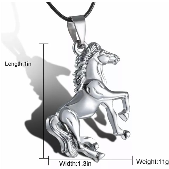Stainless Steel Horse Animal Chain men’s Necklace - Picture 4 of 5
